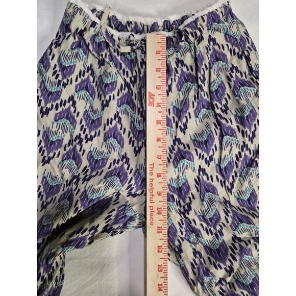 ZARA Patterned Purple and Blue Drawstring/elastic Pants Girl's Size 12-14 - Picture 8 of 14